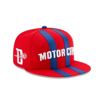 Red Detroit Pistons Hat - New Era NBA 2019 NBA Authentics City Series 59FIFTY Fitted Caps USA2765419